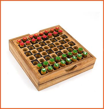 Paradise Waterfalls Wooden Chess Pawns Handmade Black / White 3.5cm