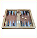 Paradise Waterfalls Wooden Checkers & Dice Set for Backgammon Handmade