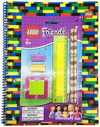 Lego Friends Set A4 Notebook 70 Sheets Wide Ruled Eraser Sharpener Pencil Ruler 014947 Ml1-12-2 Lego Friends Set A4 Notebook 70 Sheets Wide Ruled Eraser Sharpener Pencil Ruler 014947 Ml1-12-2