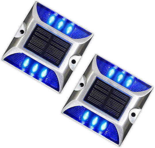 Edman Set 2 Lămpi Solare Stradal cu Albastru Lumină 10.4bucx10.4buccm