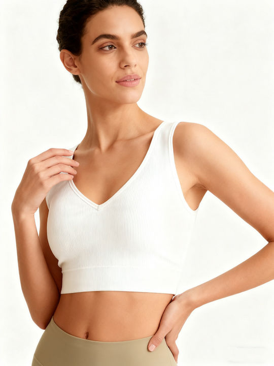 Women's Bra with Removable Padding White