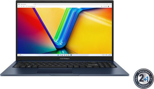 Asus Vivobook 15 15.6" IPS FHD (i7-1355U/16GB/512GB SSD/W11 Home) Quiet Blue (International English Keyboard)