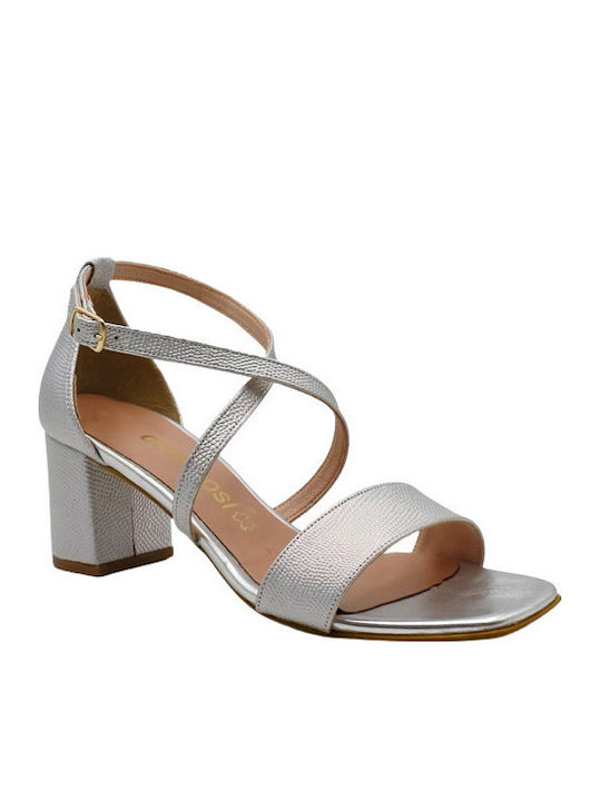 Cosi Cosi Leder Sandalen Silber