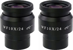 Wf10x/24 30mm – Set 2 Wide-angle Microscope Eyepieces 24 Mm Field View Diopter Adjustment Stereoscopic Microscopes