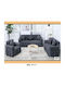 Set Covers Living Room Three-Seater+Two-Seater+Armchair 4 Dark Grey Lucktora