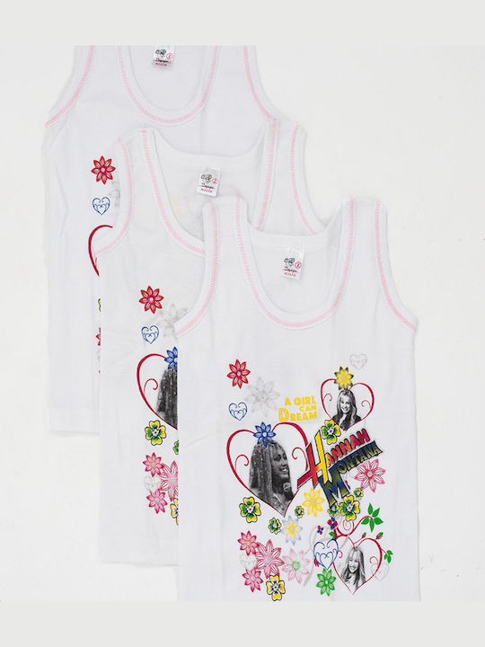 Trendy Kids Kinder-Set mit Unterhemden Ärmellos White 3Stück