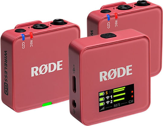 Rode Wireless GO 3RD GEN Set Wireless Microphone Clip On Journalistic in Pink Color
