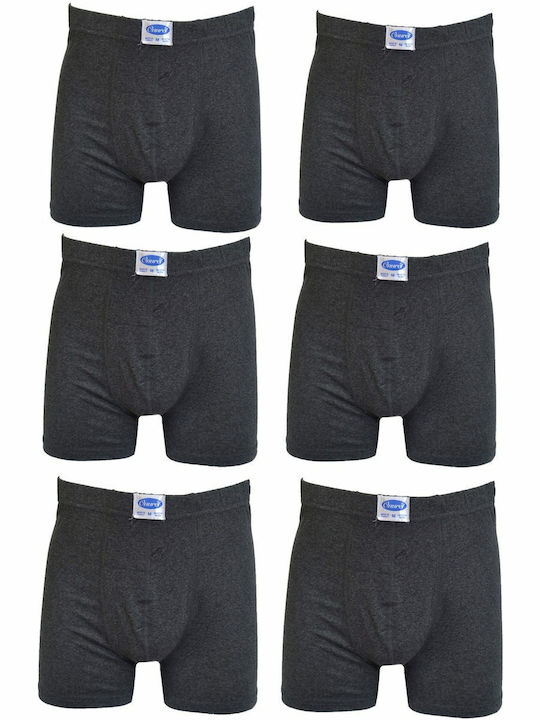 Herren Boxershorts Anthracite Camo 6Packung