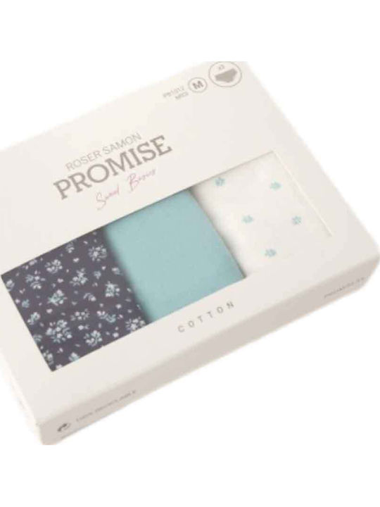 Promise Βαμβακερά Γυναικεία Slip 3Pack με Δαντέ...