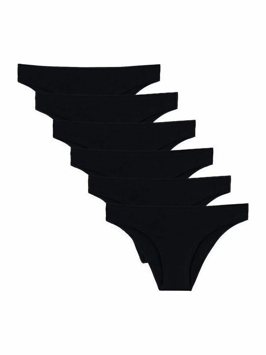 Prive Underwear Slip MultiPack χωρίς Ραφές Μαύρο