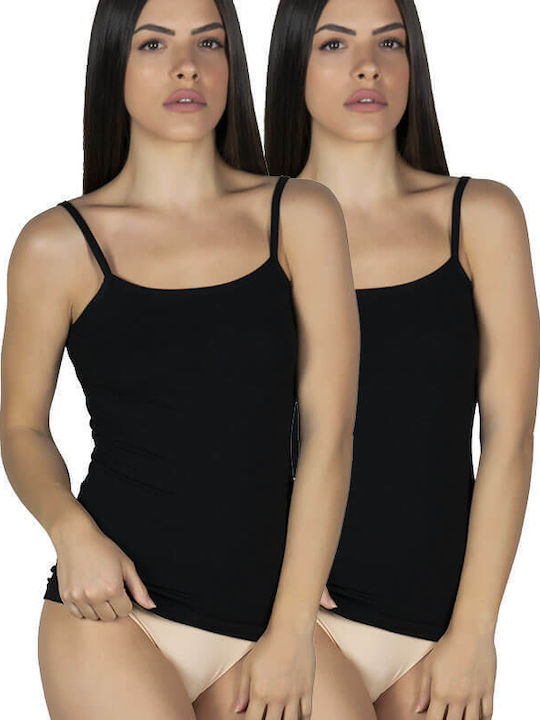 Γυναικεία Φανελάκια Μαύρο 2Pack