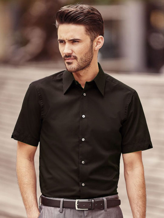 Russell Europe Men's Promotional T-Shirt Short Sleeve in Brown Color