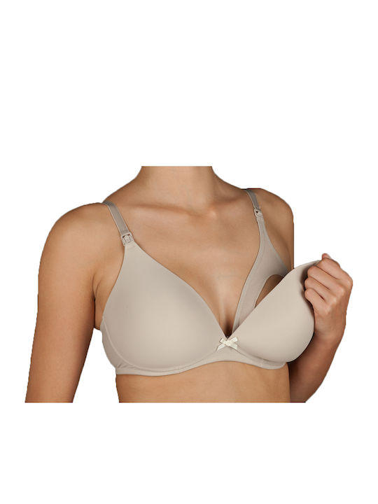 Creaciones Selene Maternity & Nursing Bra with Clips Beige
