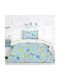 Kocoon Bettwäsche-Set Einzel Mit Gummizug Baumwolle Hellblau 100x200cm