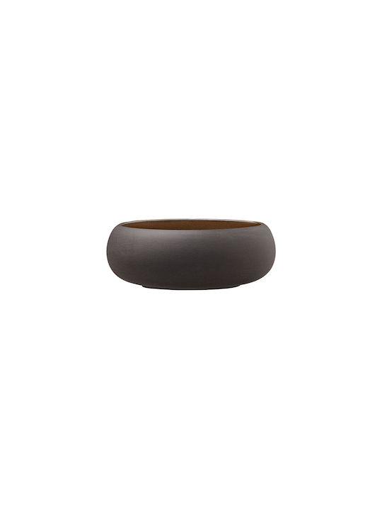 Fine Serving Bowl Round Ceramic Brown with Diameter 15cm 6pcs