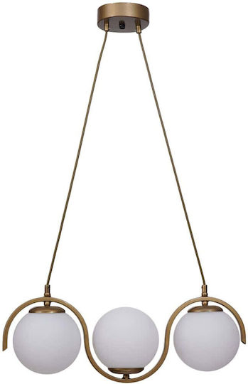 Opviq Gold Hängelampe Weiß 55x15x80cm.