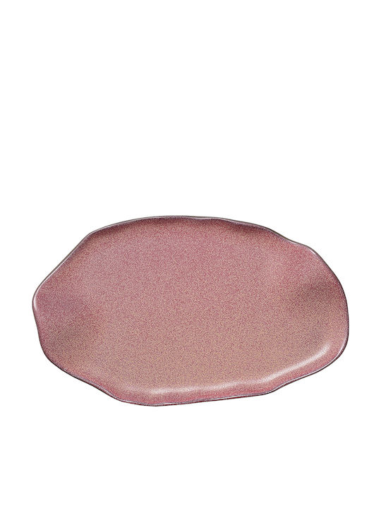 Fine Servierplatte Oval aus Porzellan Rosa 1Stück