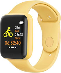Y68 Smartwatch με Παλμογράφο (Κίτρινο)