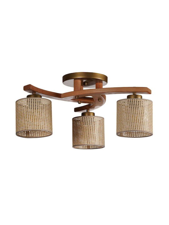 Opviq Ceiling Mount Light 56cm Brown with Socke...