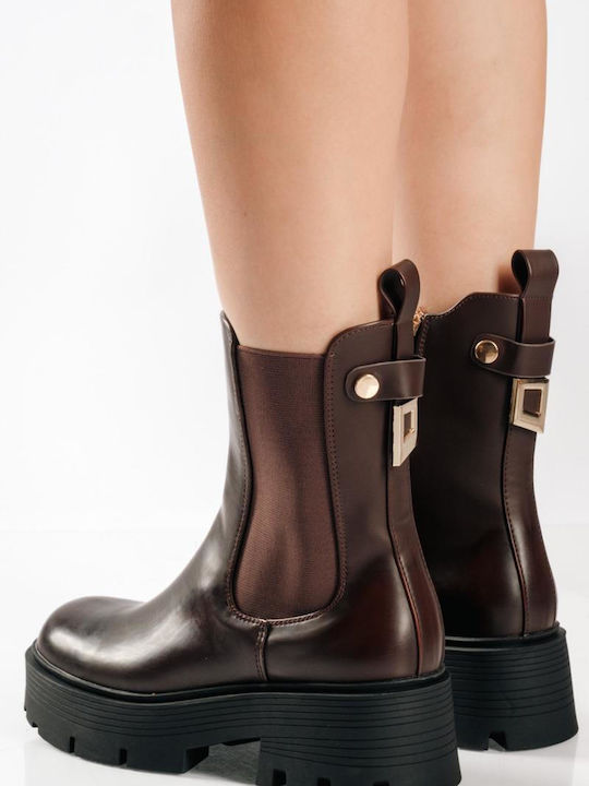 Damen-Stiefeletten Gold