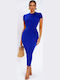 Summer Midi Dress for Wedding / Christening Blue