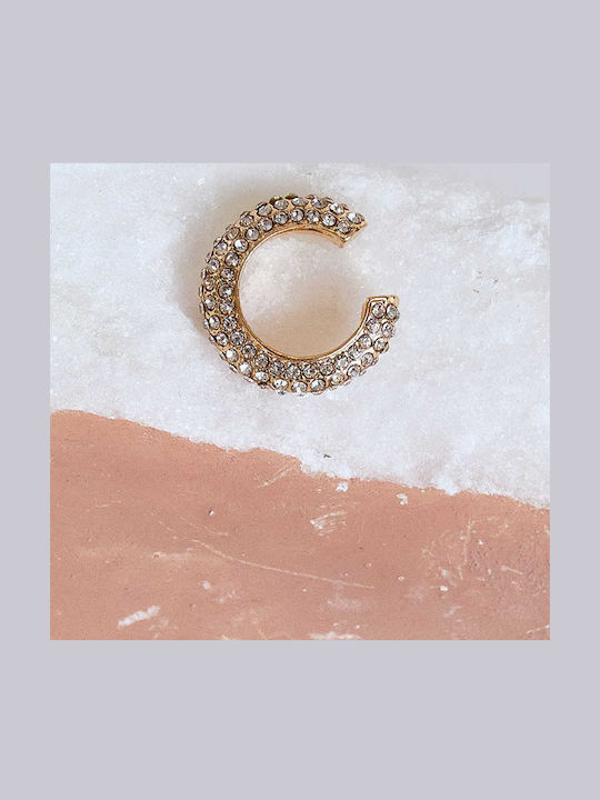 Celestino Ear Cuff Strass Λευκό