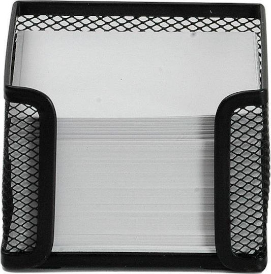 Κυβος Gk Μεταλλικος Χαρτακια Σημειωσεων 10x10cm Μαυρο Χρωμα 3015