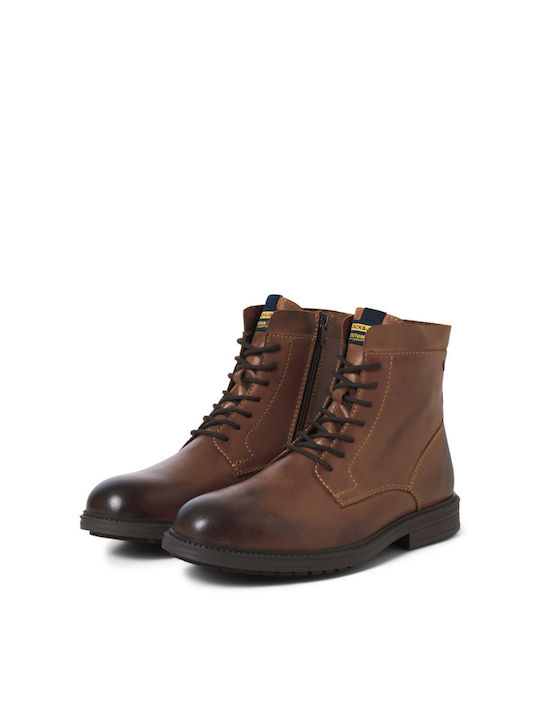 Jack & Jones Δερμάτινα Ταμπά Chelsea Μποτάκια