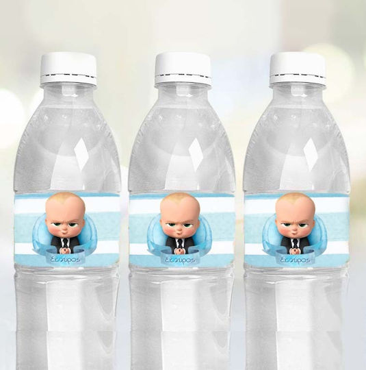 Balloon Διακοσμητική Ετικέτα Βάπτισης Baby Boss 8τμχ