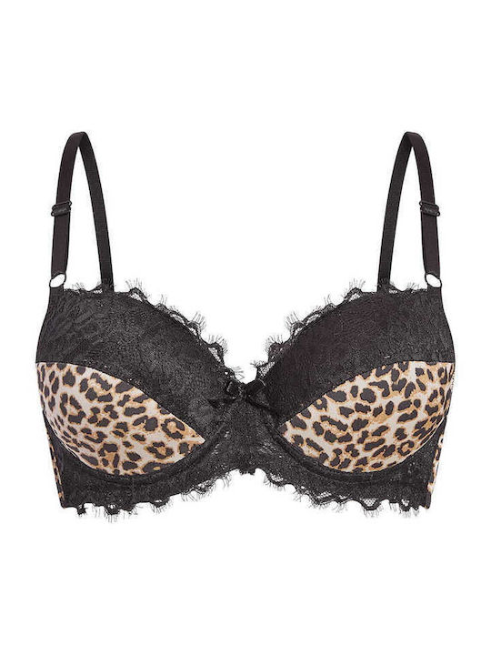Celestino Damen Büstenhalter Leo Muster Beige O...