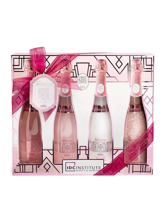 IDC Institute Scented Bath Rose Σετ Περιποίησης για Καθαρισμό Σώματος 4τμχ