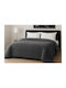 Le Blanc Rib Cut Κουβερτοπάπλωμα Υπέρδιπλο 220x240εκ. Dark Grey