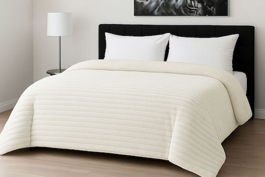 Le Blanc Duvet Cover Queen 220x240cm Rib Ivory 700 GSMGsm