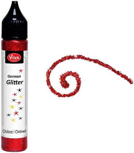 German-glitter 28 Ml Viva Decor Chili Red