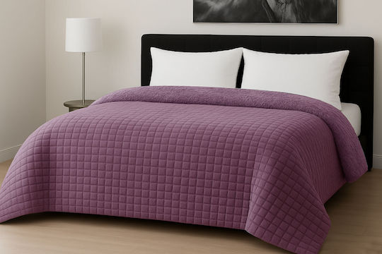 Le Blanc Duvet Cover Queen 220x240cm Rib Cut Lilac 700 GSMGsm