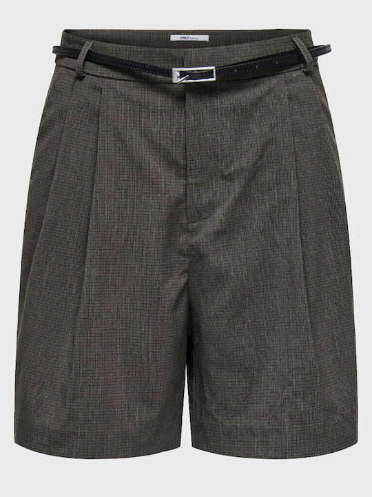 Women's High Waist Brown Shorts