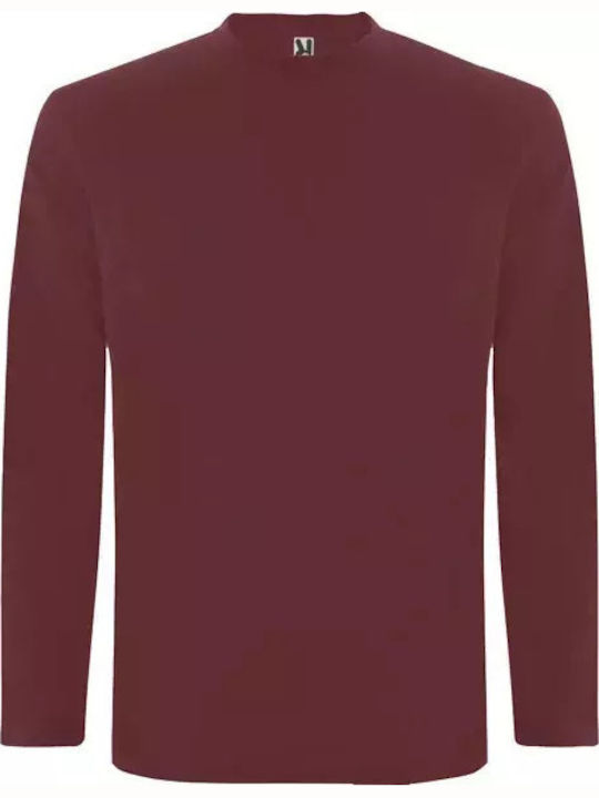 Roly Men's Long Sleeve Promotional Blouse Berry Red
