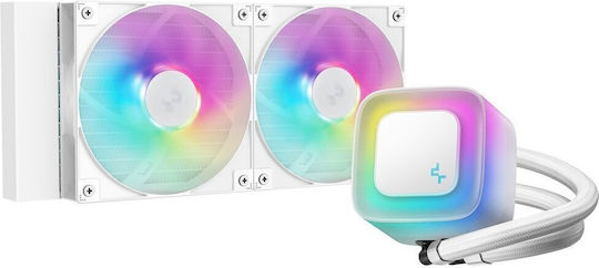Deepcool LE240 v2 Water Cooling AIO CPU With 2 Fans 120mm And ARGB Lighting White