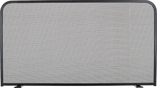 Zogometal Μεταλλικό Προστατευτικό Τζακιού 80x50cm Μαύρο