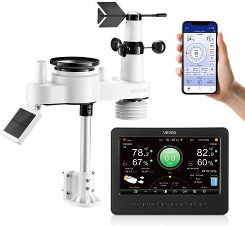 Vevor TYNQXZWIFI75YOYUJ001V2 Drahtlos Wetterstation Digital Tischplatte