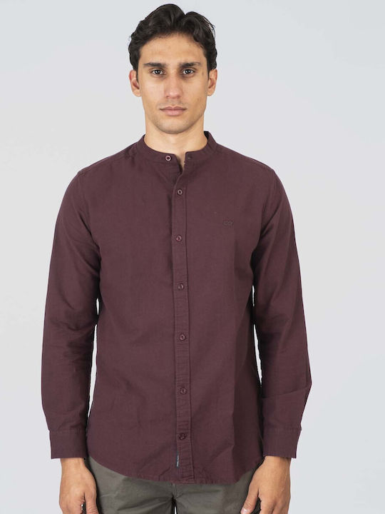 Double Langärmlig Hemd Aubergine