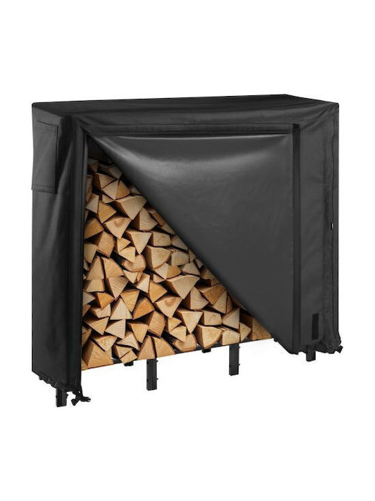 Vevor Μεταλλικό Ράφι Αποθήκευσης Ξύλων 122x32x118cm Γκρι