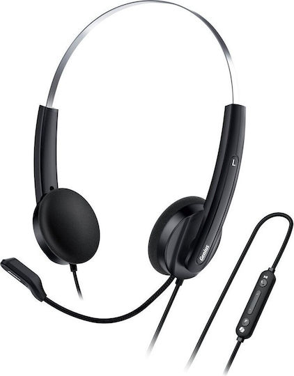 Genius HS-220U AI On Ear Căști Multimedia cu microfon și conexiune USB-A / USB-C
