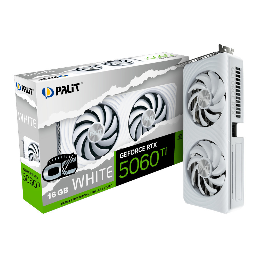 Palit GeForce RTX 5060 Ti 16GB GDDR7 White OC Κάρτα Γραφικών