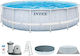 Intex Round PVC Swimming Pool 5678L with Metallic Frame 488x122cm