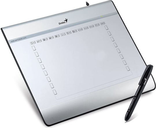 Genius EasyPen i608 Γραφίδα Σχεδίασης χωρίς Οθόνη Ασημί