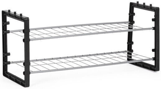 Hallfrid Rect Отворен Пластмасов Черен Шкаф За Обувки Д60xШ25xВ31cm