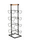 Bizzotto Isaac Weinregal 4 Plätze Metallisch Schwarz 19,5x19x60,5