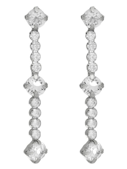 Victoria Cruz Earrings made of Silver with Stones