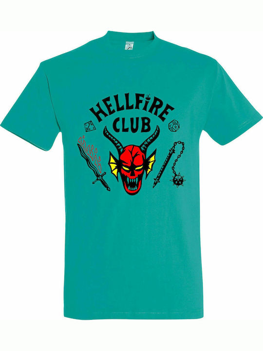T-shirt Унисекс Stranger Things Hellfire Club Join Club Карибско Синьо
